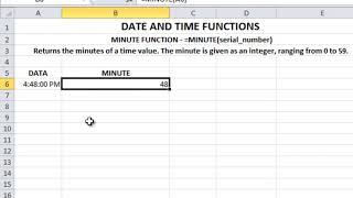 How to use MINUTE function in Excel | Excel Tips