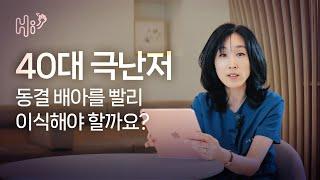 시험관 시술 Q&A | 40대 극난저, 동결 배아를 모아서 바로 이식해야 할까요?