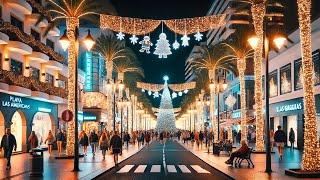 Avenida de Las Américas (Arona) in the south of Tenerife - night walk on 1 January