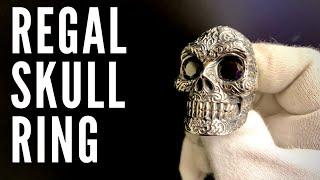 Silver Regal Skull Ring | Worn By Arnold Schwarzenegger | AJT Jewellery