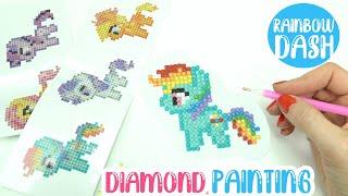 DIY Diamond Painting My Little Pony RAINBOW DASH Sticker! (Beginners Tutorial Kit)