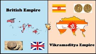 British Empire Vs Vikramaditya Empire Comparison | Largest Empires In History |