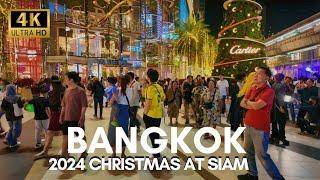 4K HDR  2024 Enchanting Christmas Atmosphere at Siam Paragon Bangkok |Thailand Walking tour