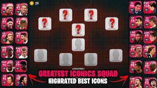 Highest Iconic Squad Building With All Greatest Iconics | Pes2021 Mobile"