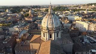 Sant'Andrea della Valle is a minor basilica by DRONE. Arial Views. WOW WOW!! - Rome Italy - ECTV