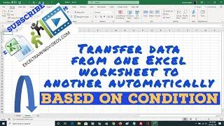 Transfer Specific Worksheet Range Data from one worksheet to another based on condition