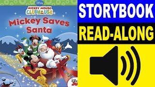 Mickey Mouse Clubhouse Read Along Story book | Mickey Saves Santa | Read Aloud Story Books for Kids