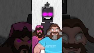 Enderman Hypnotized Steve & Garrett Color  ️ 🩵 #minecraft #steve #enderman #animation #shorts