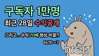 구독자 1만명 달성! 하루에 얼마나 벌까?