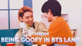 taekook being goofy in BTS LAND || #tk shorts