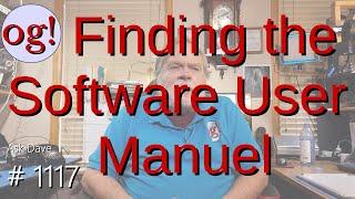 Finding the Software User Manual (#1117)