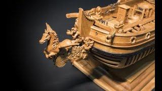 2025 Utrecht Pegasus Scale 1/50 18" Wood Carving pieces Wooden Model Ship Kit