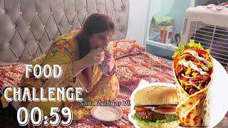 1 Minute Shawarma Eating Challenge | Insane Food Challenge | Sana Zulfiqar Vlogs
