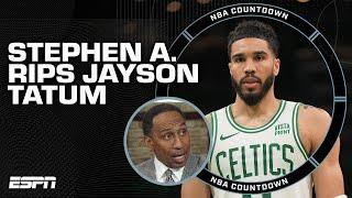 UNACCEPTABLE ️ Stephen A. rips Jayson Tatum's playoff performances this season | NBA Countdown