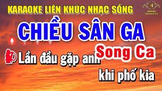 Karaoke Liên Khúc Nhạc Vàng Song Ca Bolero Tuyệt Đỉnh | Chọn Lọc Nhạc Trữ Tình - Chiều Sân Ga