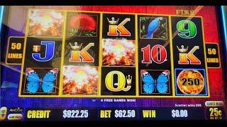 $62.50 spins on Tiki Lightning Link slot had us going up in flames until we hit a #handpay #jackpot
