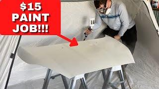 I PAINTED MY FORD FIESTA HOOD FOR $15!!!! | Painting a Ford Fiesta Hood DIY Paint Job