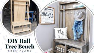 DIY Hall Tree Bench