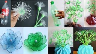 4 Beautiful Plastic Bottle Flower - Plastic Bottle Craft -Bottle Art