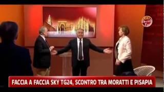 Letizia Moratti vs Giuliano Pisapia: "Sei stato condannato per furto" (Sky 11/05/11)