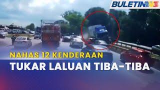 KEMALANGAN | Tukar Laluan Secara Tiba-Tiba Punca Kemalangan Babit Treler