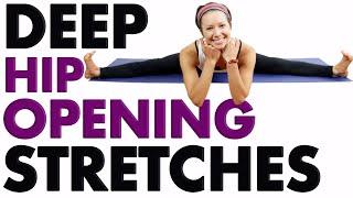 deep hip opening stretches   beginners yoga sequence