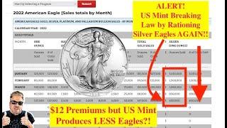 SILVER ALERT! US Mint Silver Eagle Production FALLS as SAE Premiums GO THROUGH THE ROOF?! (Bix Weir)