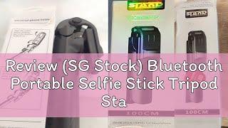 Review (SG Stock) Bluetooth Portable Selfie Stick Tripod Stand Selfie with Fill Light Phone Holder