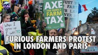 Farmers protest against EU-Mercosur trade deal in France and inheritance tax in the UK