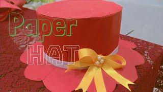 How to make Paper Hat I DIY Paper Craft I Easy I Sun Hat I Hat tutorial for kids......