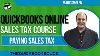 QuickBooks Online Sales Tax Payments For Sales Tax Liabilities