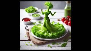 Graceful | Lettuce | Dancer  |  |#shorts #viralvideo #trending #ai #animation #dancing #food #art