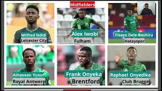 THE LISTS OF THE SUPER EAGLES PLAYERS SELECTED  BY FINIDI GEORGE