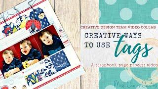 Tag Background Scrapbook Page | Creative Ways to Use Tags CDT Collab