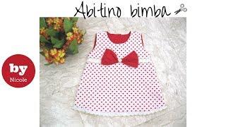 DIY Cucito : Come fare un abitino per bimba  (CARTAMODELLO GRATIS)