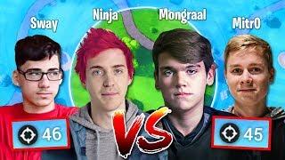 FaZe Sway & Ninja *SUPER INTENSE* vs Mongraal & Mitr0 in Friday Fortnite!