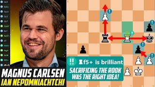 Here's Why Magnus Carlsen is a Genius: 2 Brilliant Moves in a Game against Ian Nepomniachtchi - 2023