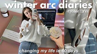 winter arc days in my life | productive routine, habit tracking, coffee shop + Cupshe haul (ep. 3)