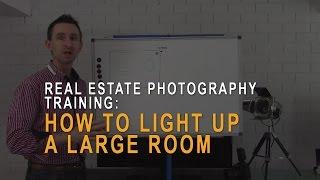 Real estate photography - How to light up a large room