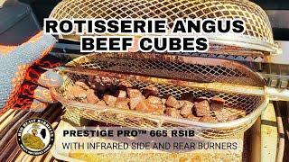 How To Rotisserie Angus Beef Cubes on a Napoleon Gas Grill