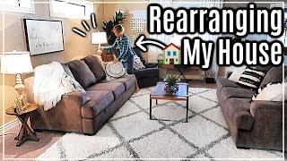 REARRANGING FURNITURE AND REDECORATING MY HOUSE | FARMHOUSE STYLE DECOR