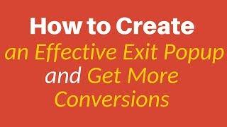 Create and test using a pop up or exit intent form on your site | Popup form best practices