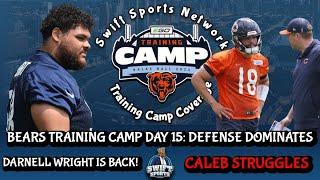 Camp Day 15: Caleb Williams Struggles || Jaylon Johnson DOMINATING