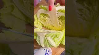 Slicing sweet cabbage 4 soup #asmr #shortsbeta
