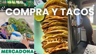 Compra 100€ Mercadona + menu semanal+ tacos birria  | Vlog diario Nere Nerea