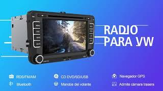 AWESAFE Radio Coche 7 Pulgadas con Pantalla Táctil 2 DIN para Volkswagen