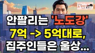 안팔리는 '노도강' 7억짜리가 5억대로? 집주인들은 울상. 팔리면 다행이다! 서울 외곽 부동산 하락세 충격 실상 공개! 아파트 이야기 집값 전망 하락 폭락 노가다 노비