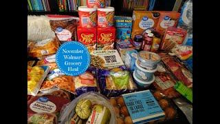 November Monthly Walmart Grocery Haul & Meal Plan