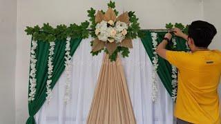 DIY WEDDING BACKDROP DECORATION IDEAS | HOME PARTY DECORATION IDEAS | Rex Montalbo