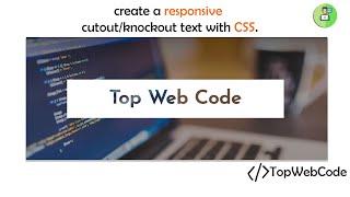 Cutout Text Effect With Css | HTML & CSS